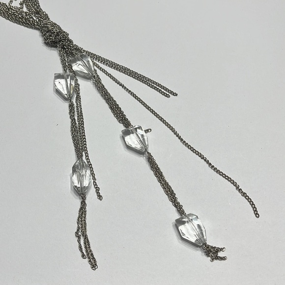 Free w/Bundle Long Silver tone necklace - Picture 2 of 3